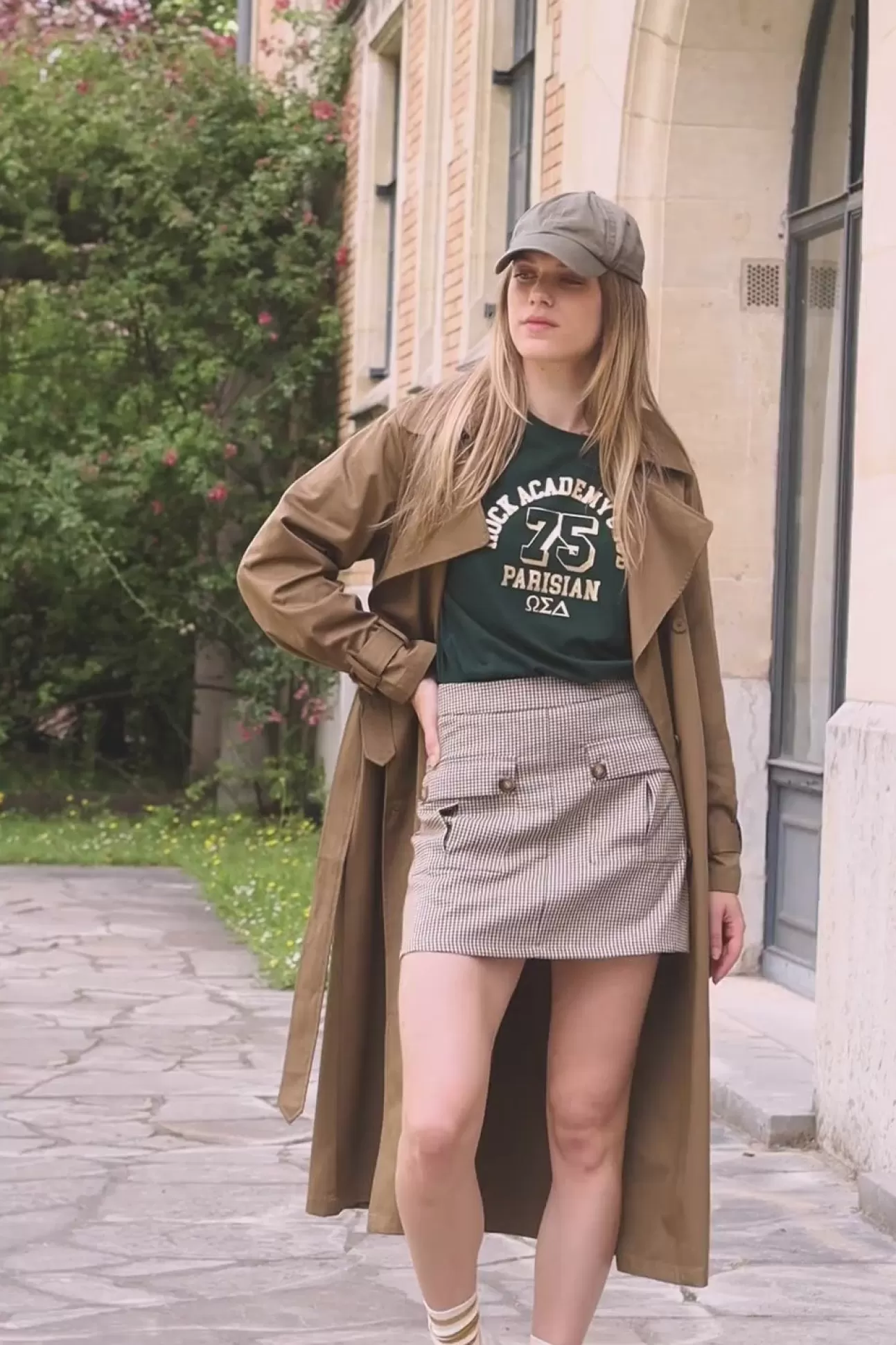 LA PETITE ÉTOILE Trench Farago Olive Flash Sale